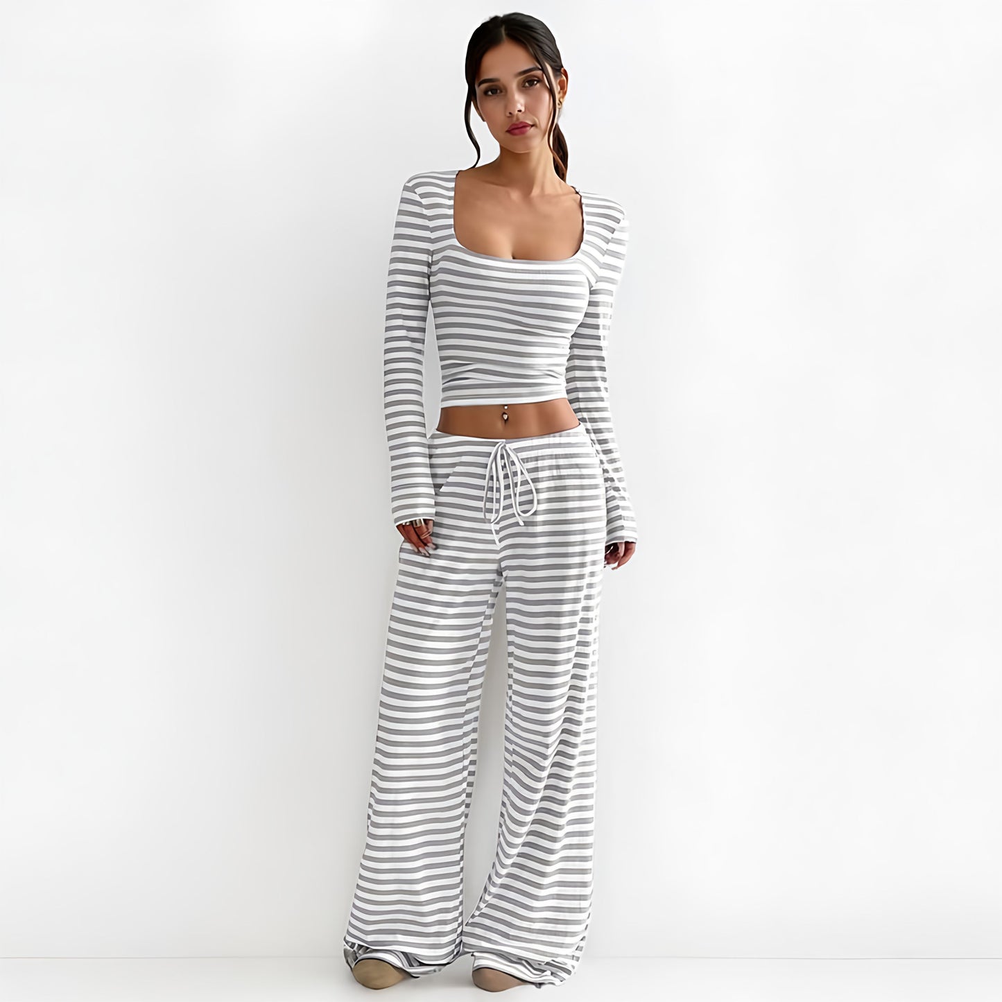 Striped Two Piece Set