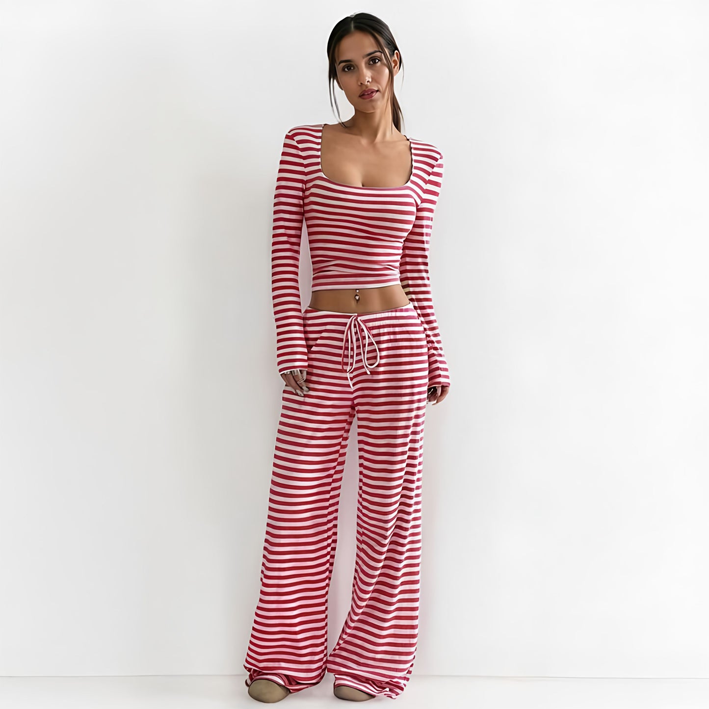 Striped Two Piece Set