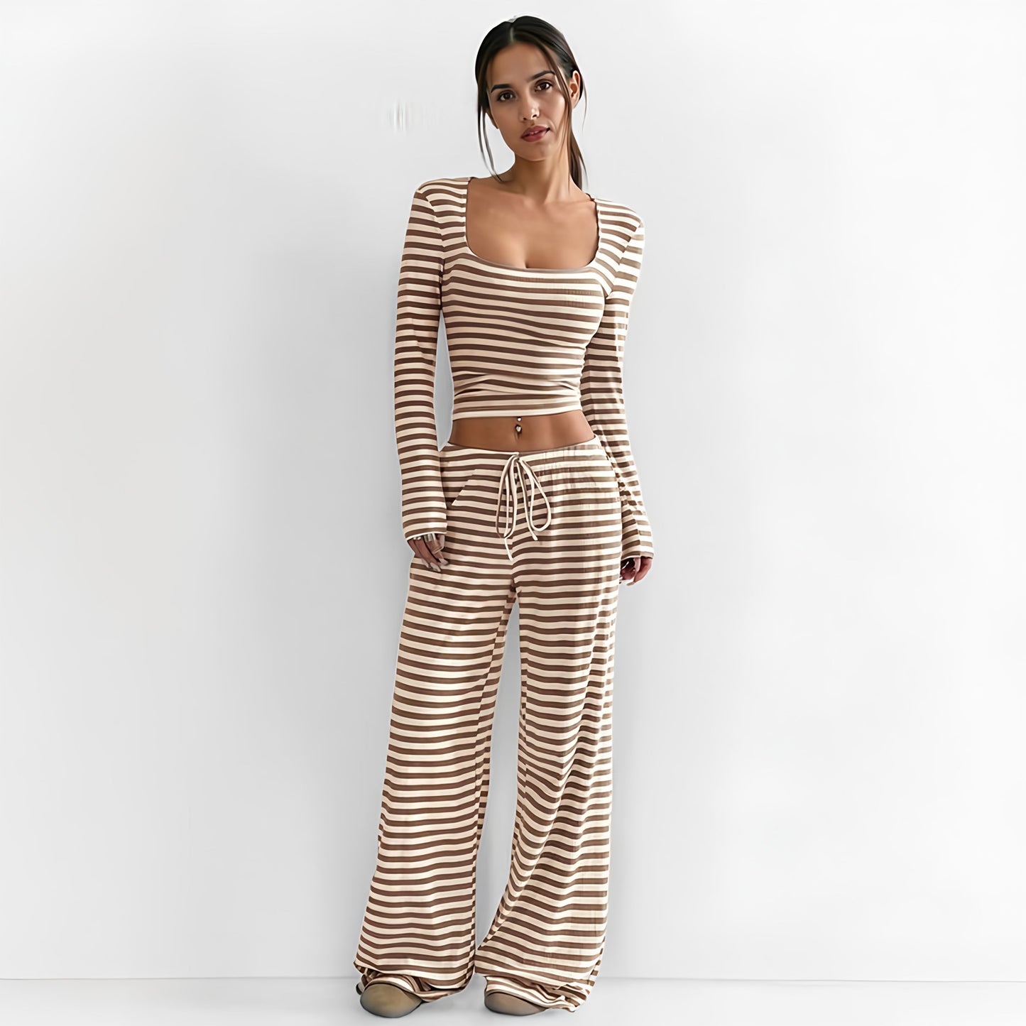 Striped Two Piece Set